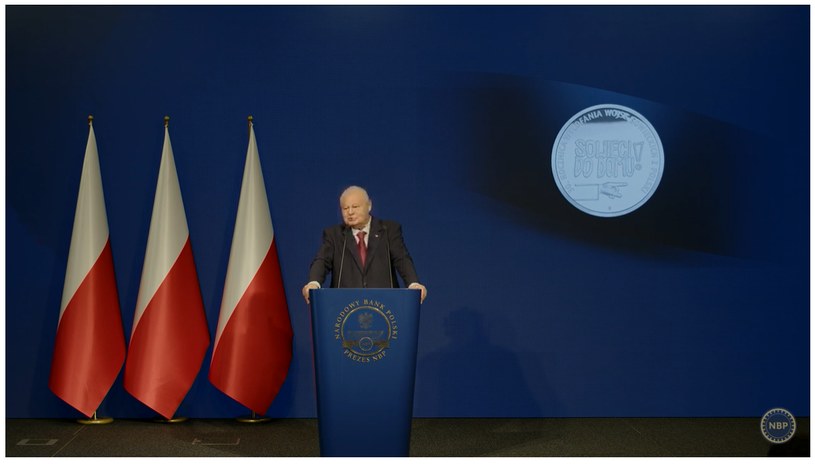 Prezes NBP zapowiedział nową monetę. Kadr z konferencji prasowej /INTERIA.PL