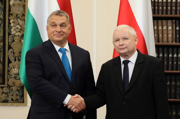 Prezes PiS Jarosław Kaczyński i premier Węgier Viktor Orban /Paweł Supernak /PAP