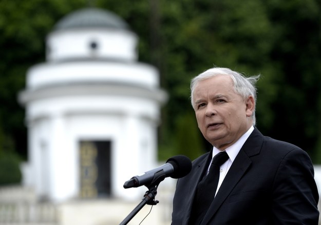 Prezes PiS Jarosław Kaczyński na Cmentarzu Orląt Lwowskich /Darek Delmanowicz /PAP