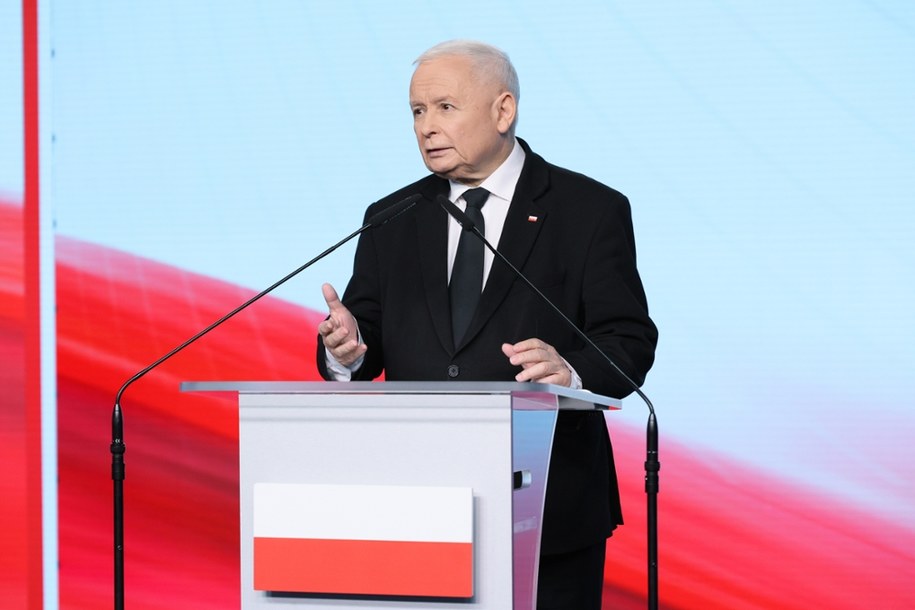Prezes PiS Jarosław Kaczyński na konferencji prasowej w siedzibie Prawa i Sprawiedliwości /Rafał Guz /PAP