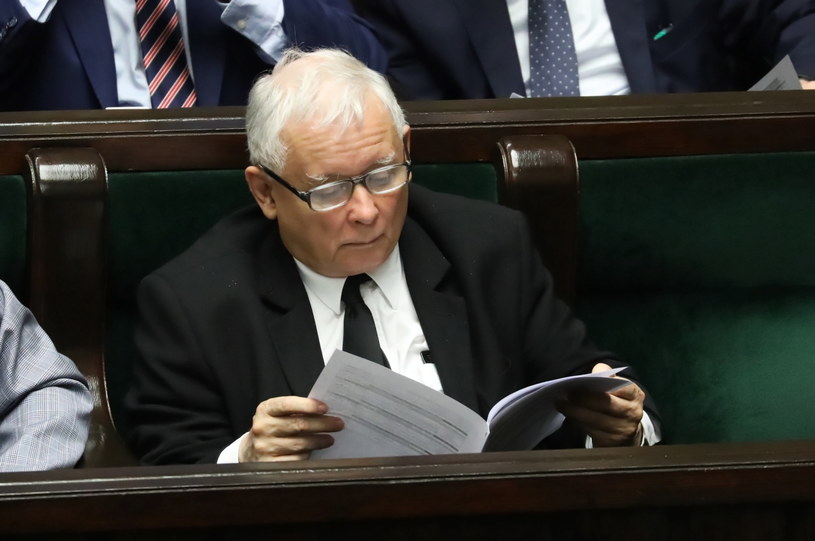 Prezes PiS Jarosław Kaczyński na sali sejmowej / 	Tomasz Gzell    /PAP