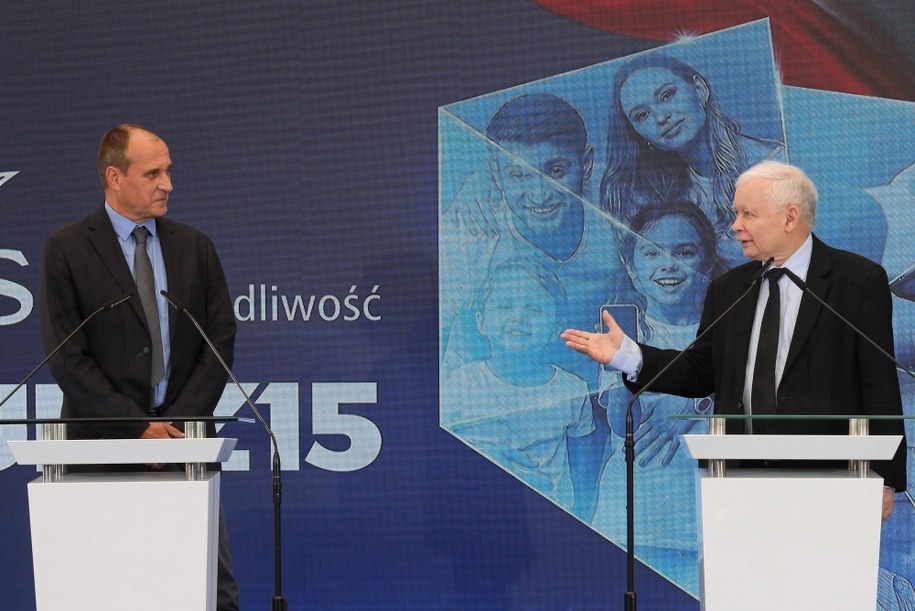 Prezes PiS Jarosław Kaczyński oraz lider Kukiz'15 Paweł Kukiz / 	Paweł Supernak   /PAP