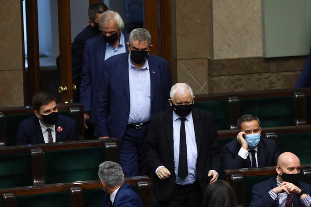 Prezes PiS Jarosław Kaczyński oraz posel PiS Jan Krzysztof Ardanowski na sali obrad Sejmu /Rafał Guz /PAP