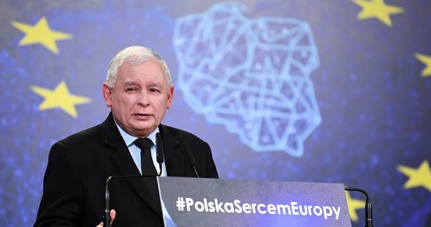 Prezes PiS Jarosław Kaczyński podczas konwencji regionalnej PiS w Lublinie. Fot. Wojciech Pacewicz /PAP