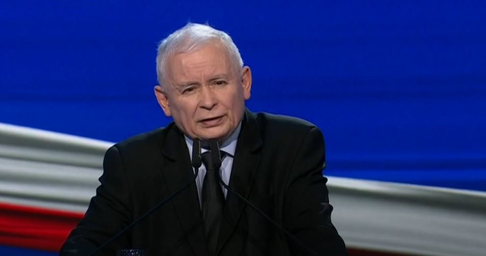 Prezes PIS Jarosław Kaczyński podczas prezentacji programu "Polski Ład" /materiały prasowe