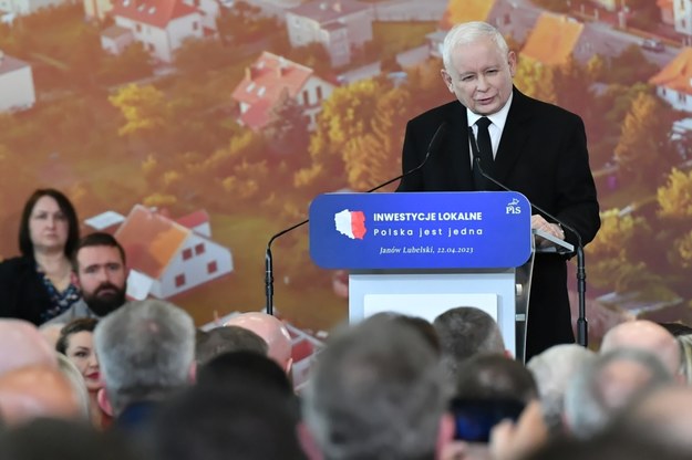 Prezes PiS Jarosław Kaczyński w Janowie Lubelskim /Wojtek Jargiło /PAP