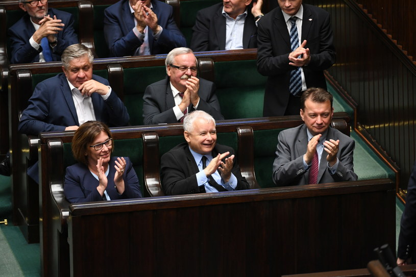 Prezes PiS Jarosław Kaczyński w Sejmie /Bartłomiej Zborowski /PAP