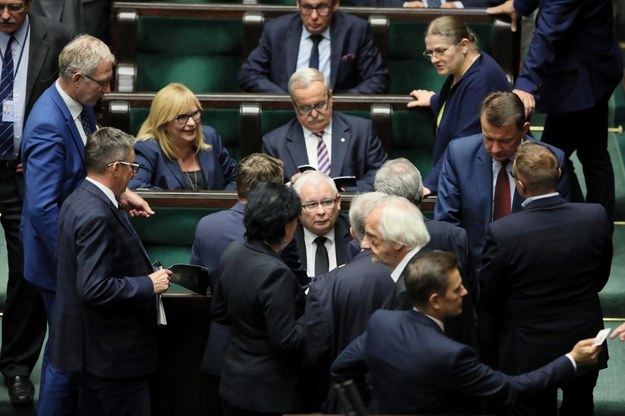 Prezes PiS Jarosław Kaczyński w Sejmie /Leszek Szymański /PAP