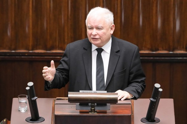 Prezes PiS Jarosław Kaczyński w Sejmie /Paweł Supernak /PAP