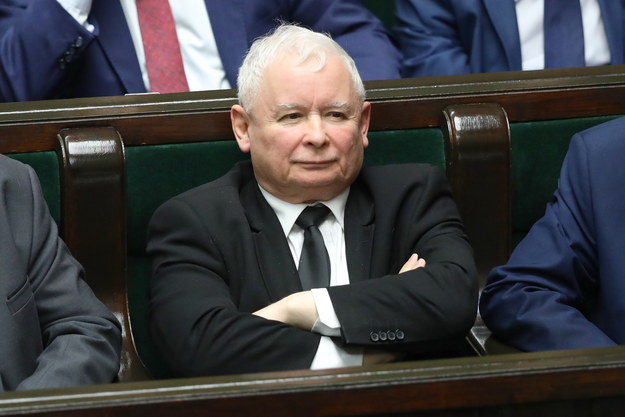 Prezes PiS Jarosław Kaczyński w Sejmie /Leszek Szymański /PAP