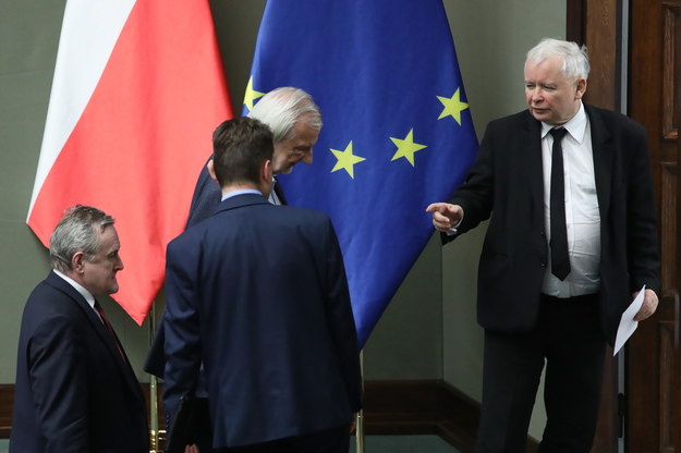 Prezes PiS Jarosław Kaczyński w Sejmie / 	Leszek Szymański    /PAP