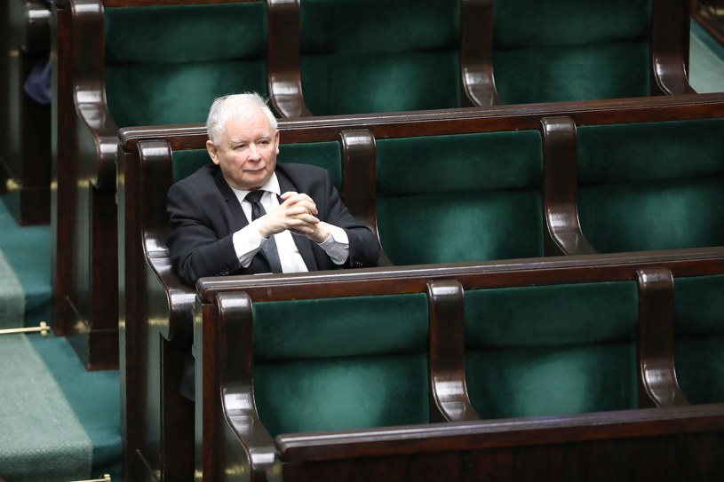 Prezes PiS Jarosław Kaczyński w Sejmie /	Wojciech Olkuśnik /PAP