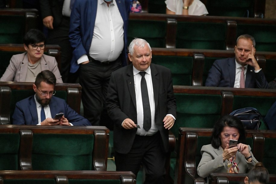 Prezes PiS Jarosław Kaczyński w Sejmie / 	Marcin Obara  /PAP