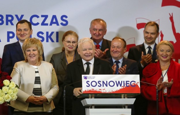 Prezes Prawa i Sprawiedliwości Jarosław Kaczyński podczas konwencji PiS w Sosnowcu / 	Andrzej Grygiel    /PAP
