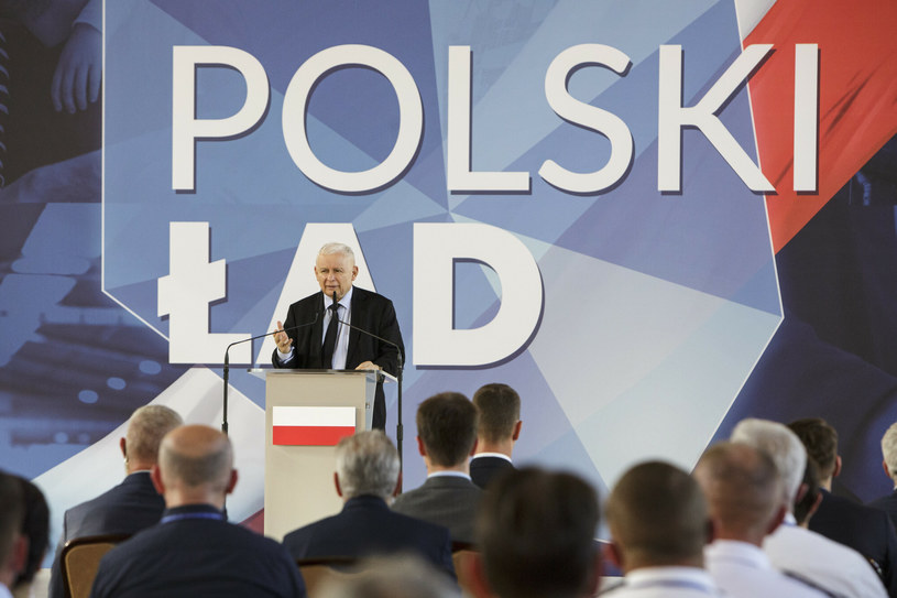 Prezes Prawa i Sprawiedliwości, Jarosław Kaczyński przedstawia plan Polski Ład /Marek Maliszewski  /Reporter