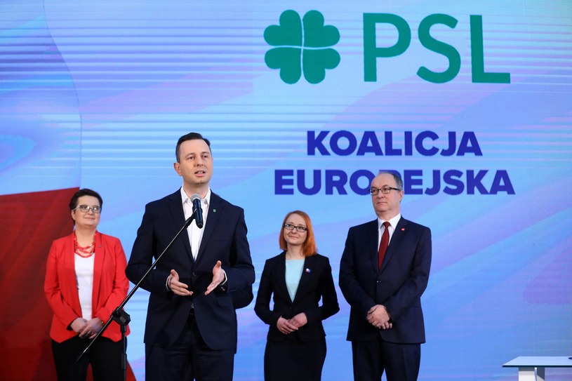 Prezes PSL Władysław Kosiniak-Kamysz przemawia w dniu powołania Koalicji Europejskiej /	Rafał Guz   /PAP