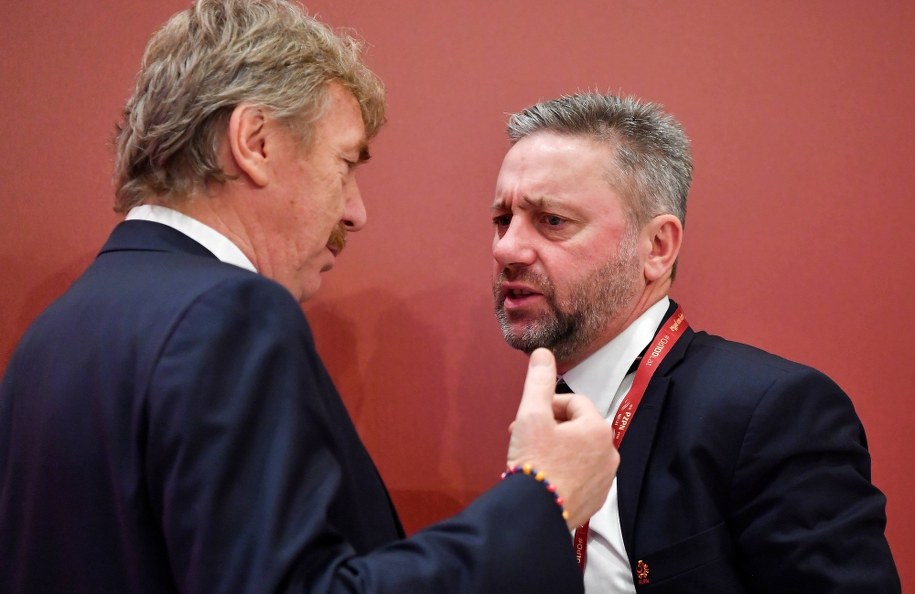 Prezes PZPN Zbigniew Boniek i trener reprezentacji Polski Jerzy Brzęczek /Piotr Nowak /PAP