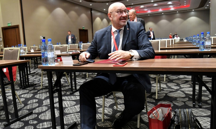 Prezes PZPS Jacek Kasprzyk podczas Walnego Zgromadzenia Sprawozdawczo-Wyborczego Polskiego Związku Piłki Siatkowej w Warszawi /Piotr Nowak /PAP