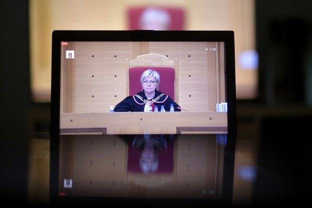 Prezes Trybunału Konstytucyjnego Julia Przyłębska podczas posiedzenia TK ws. przepisów zezwalających na aborcję ze względu na wady płodu / 	Marcin Obara  /PAP