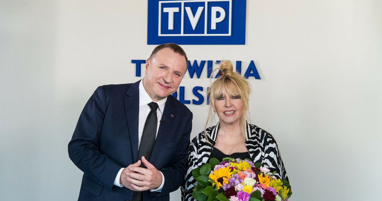 Prezes TVP Jacek Kurski i Maryla Rodowicz /Jan Bogacz /East News