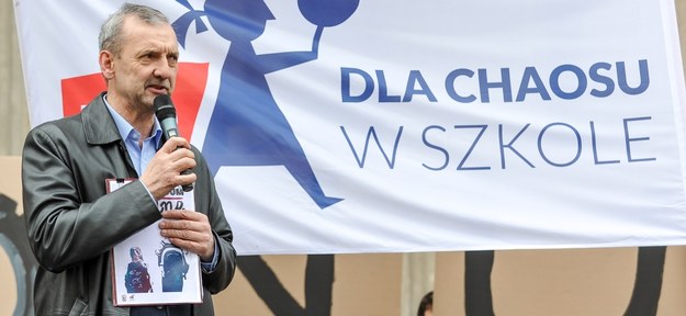 Prezes ZNP Sławomir Broniarz /PAP/Marcin Obara /PAP