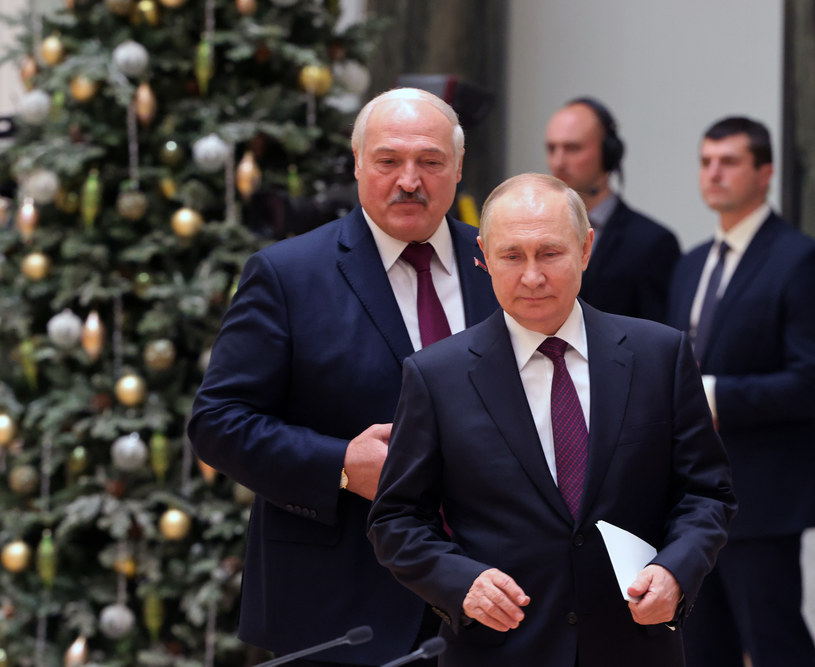Prezydenci Białorusi i Rosji: Aleksander Łukaszenka i Władimir Putin /Contributor /Getty Images