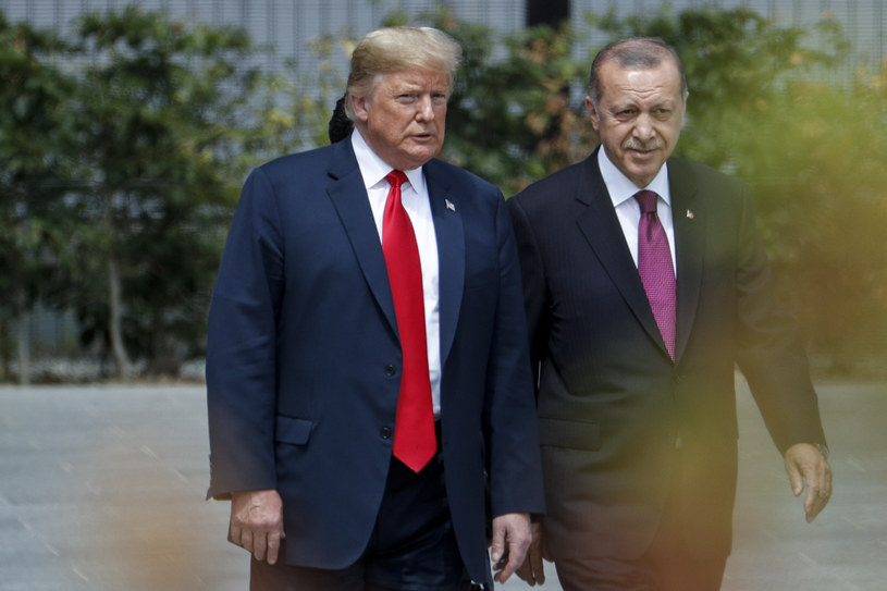 Prezydenci Donald Trump i  Tayyip Erdogan /GEOFFROY VAN DER HASSELT /AFP