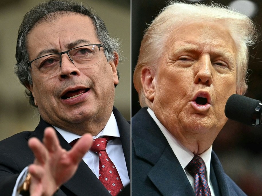 Prezydenci Kolumbii i Stanów Zjednoczonych - Gustavo Petro i Donald Trump /Luis Acosta/AFP /East News