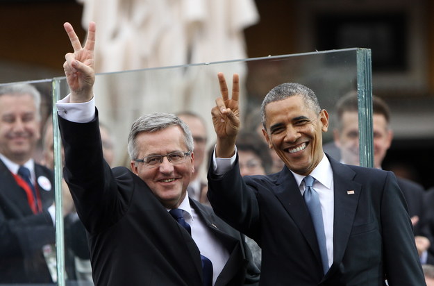 Prezydenci Komorowski i Obama /Paweł Supernak /PAP