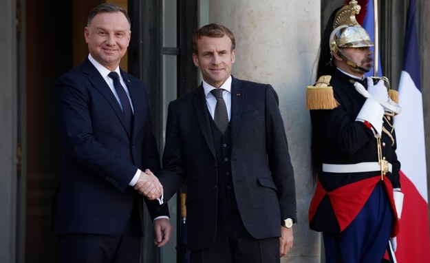 Prezydenci Polski i Francji - Andrzej Duda i Emmanuel Macron /YOAN VALAT  /PAP/EPA