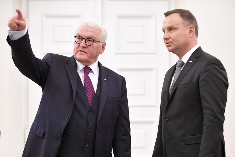 Prezydenci Polski i Niemiec po wspólnej konferencji prasowej / 	Marcin Obara  /PAP