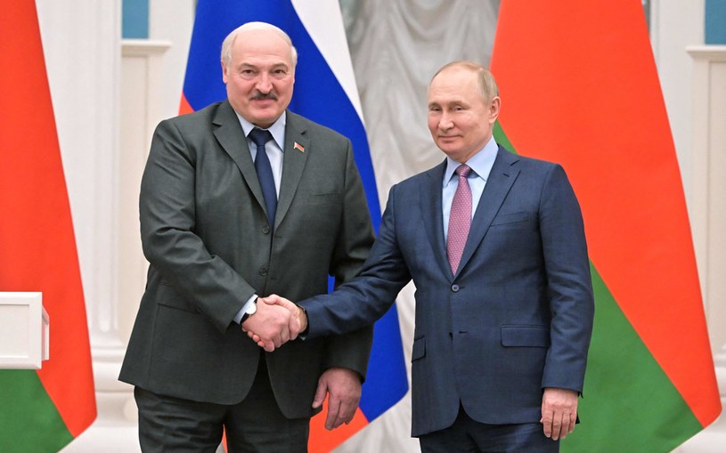Prezydenci Putin i Łukaszenka podczas niedawnego spotkania na Kremlu /AFP