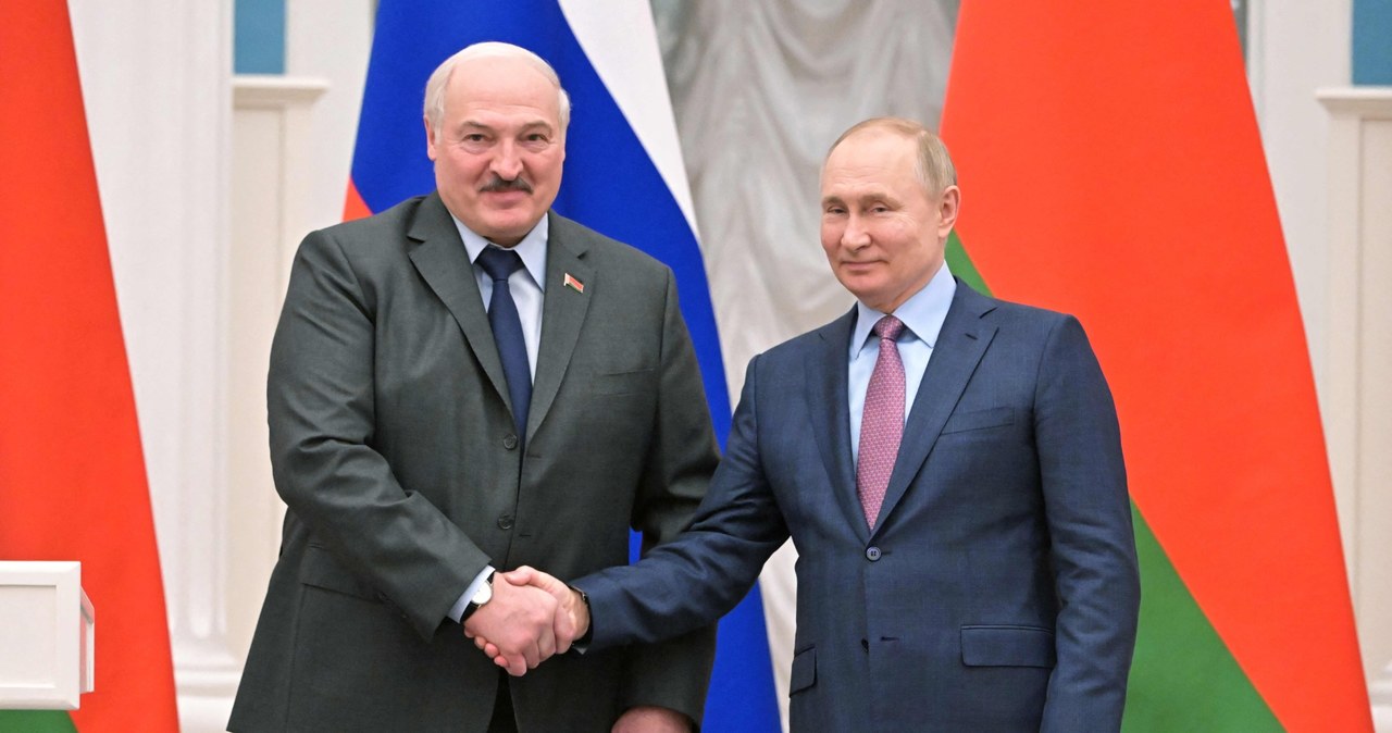 Prezydenci Putin i Łukaszenka podczas niedawnego spotkania na Kremlu /AFP