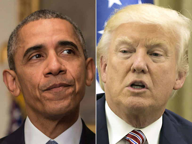 Prezydenci USA - Barack Obama i Donald Trump /AFP