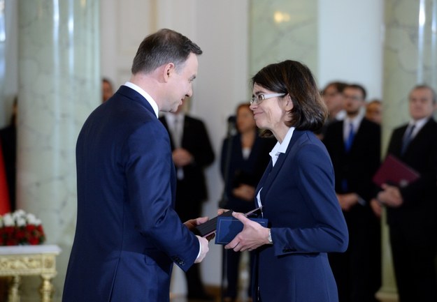 Prezydent Andrzej Duda i Anna Streżyńska /Jacek Turczyk /PAP