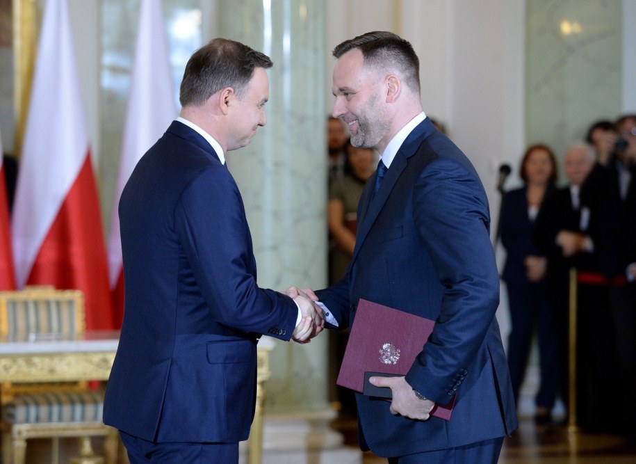 Prezydent Andrzej Duda i Dawid Jackiewicz /Jacek Turczyk /PAP