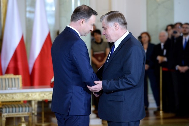 Prezydent Andrzej Duda i Krzysztof Jurgiel /Jacek Turczyk /PAP