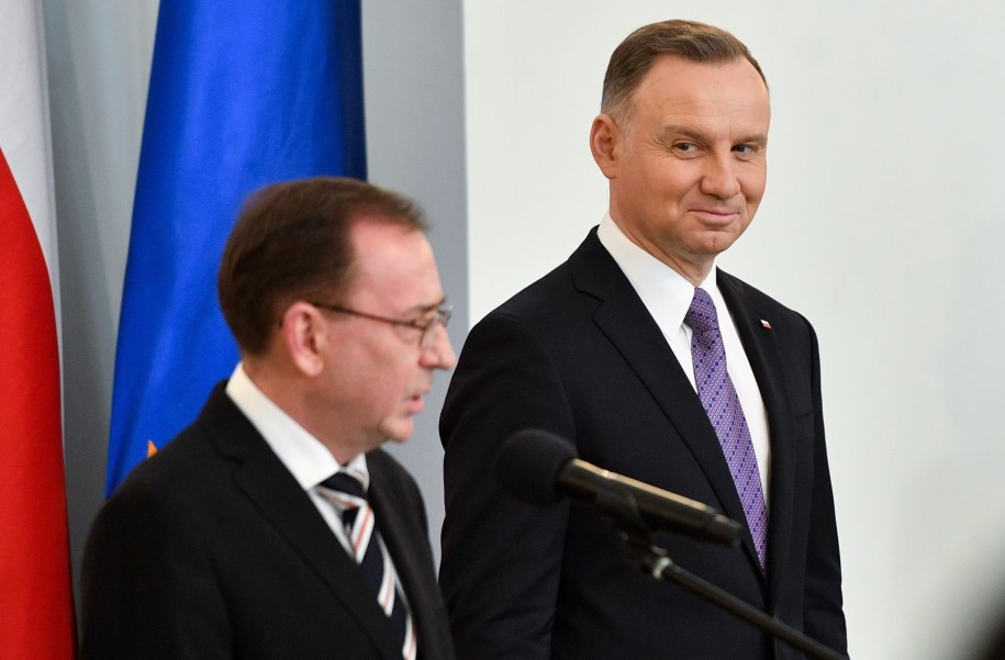 Prezydent Andrzej Duda i Mariusz Kamiński /Radek Pietruszka /PAP
