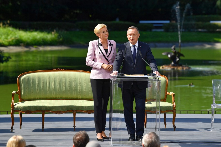 Prezydent Andrzej Duda i pierwsza dama Agata Kornhauser-Duda /Radek Pietruszka /PAP