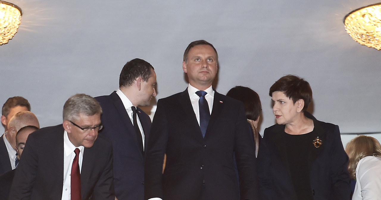 Prezydent Andrzej Duda i premier Beata Szydło /Niemiec /AKPA