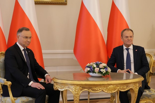 Prezydent Andrzej Duda i premier Donald Tusk /Paweł Supernak /PAP
