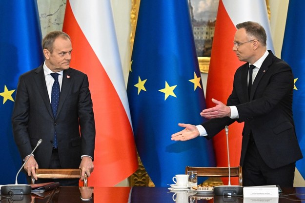 Prezydent Andrzej Duda i premier Donald Tusk / 	Radek Pietruszka   /PAP