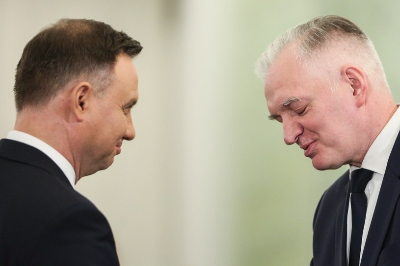 Prezydent Andrzej Duda i wicepremier Jarosław Gowin /Michał Dyjuk /Agencja FORUM