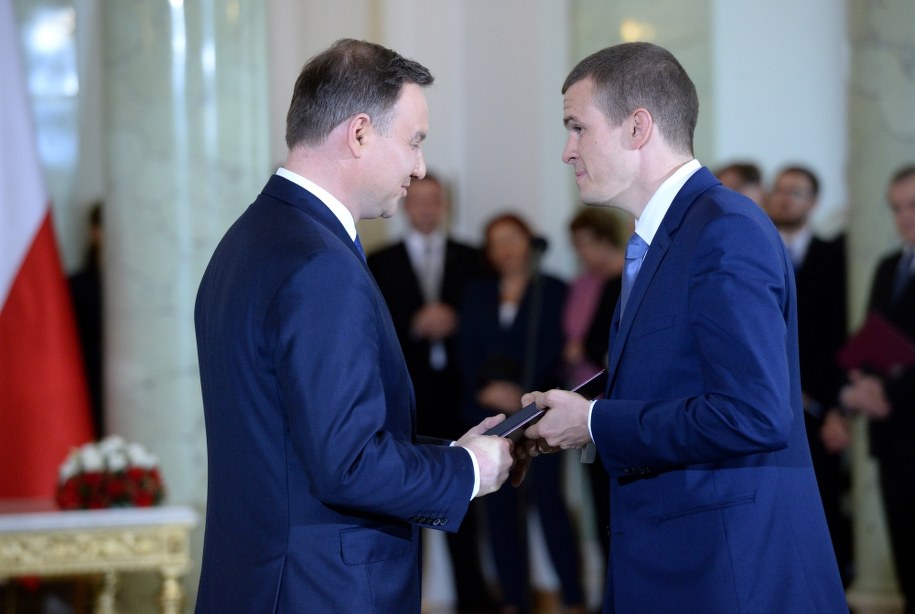 Prezydent Andrzej Duda i Witold Bańka /Jacek Turczyk /PAP