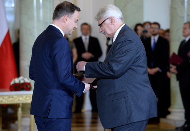 Prezydent Andrzej Duda i Witold Waszczykowski /Jacek Turczyk /PAP