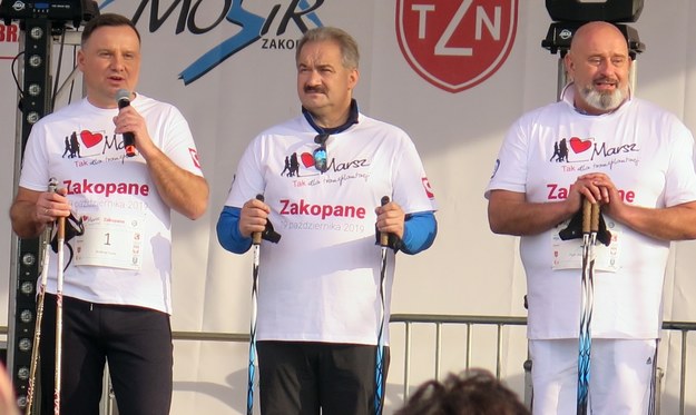Prezydent Andrzej Duda na marsz "Tak dla transplantacji" /Maciej Pałahicki /RMF FM