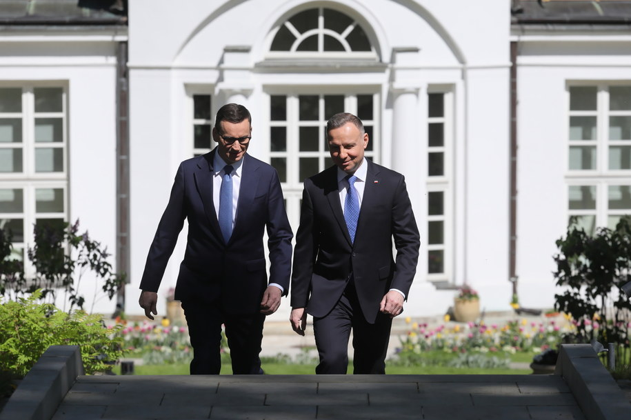 Prezydent Andrzej Duda (P) i premier Mateusz Morawiecki / 	Paweł Supernak   /PAP