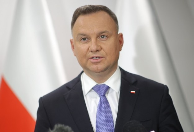 Prezydent Andrzej Duda po telekonferencji w sprawie Ukrainy /	Łukasz Gągulski /PAP