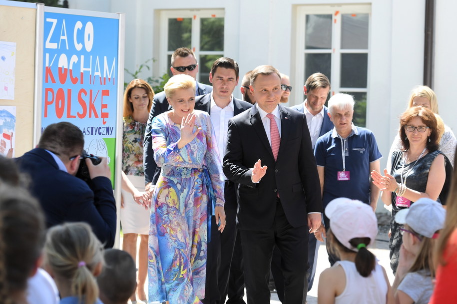 Prezydent Andrzej Duda podczas obchodów Dnia Dziecka / PAP/Wojciech Pacewicz  /PAP