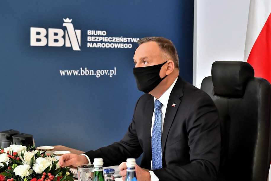 Prezydent Andrzej Duda podczas posiedzenia Rady Gabinetowej /Andrzej Lange /PAP
